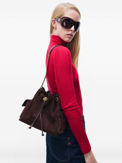 Tory Burch Charlie drawstring leather bucket bag