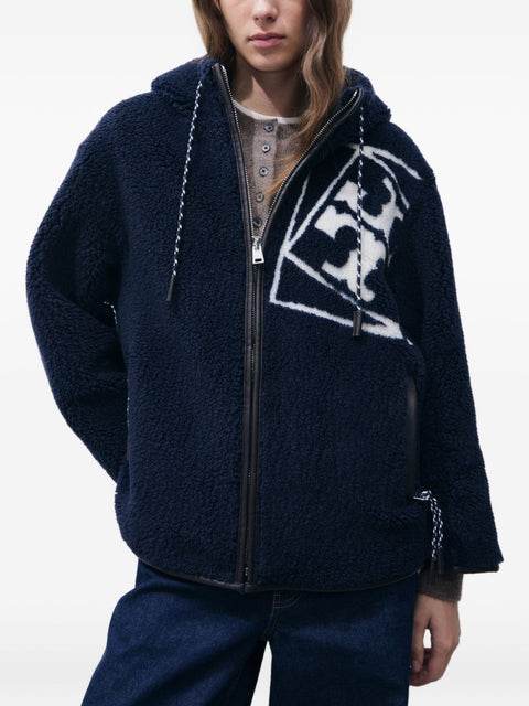 Tory Burch Logo fleece jacket