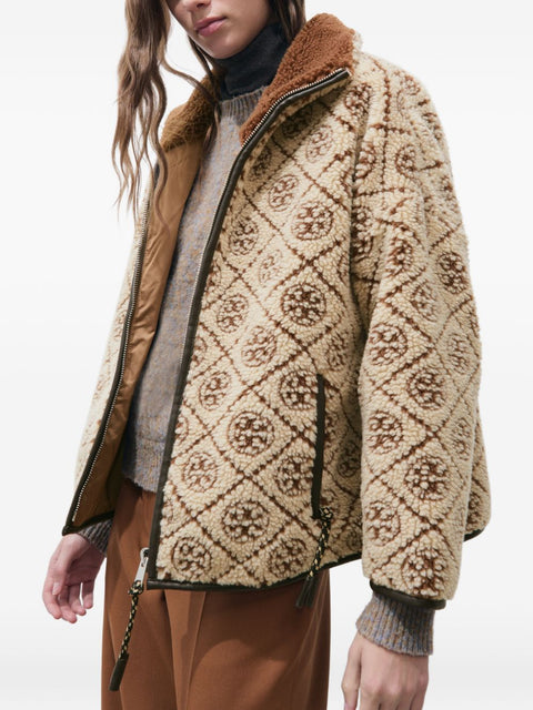 Tory Burch Monogram fleece jacket