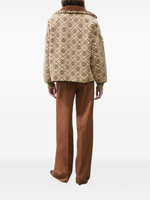 Tory Burch Monogram fleece jacket