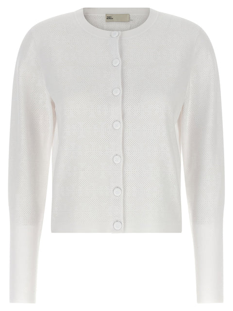Tory Burch Pointelle Viscose Cardigan
