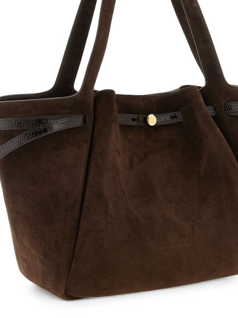 Tory Burch Romy Suede Leather Tote Bag