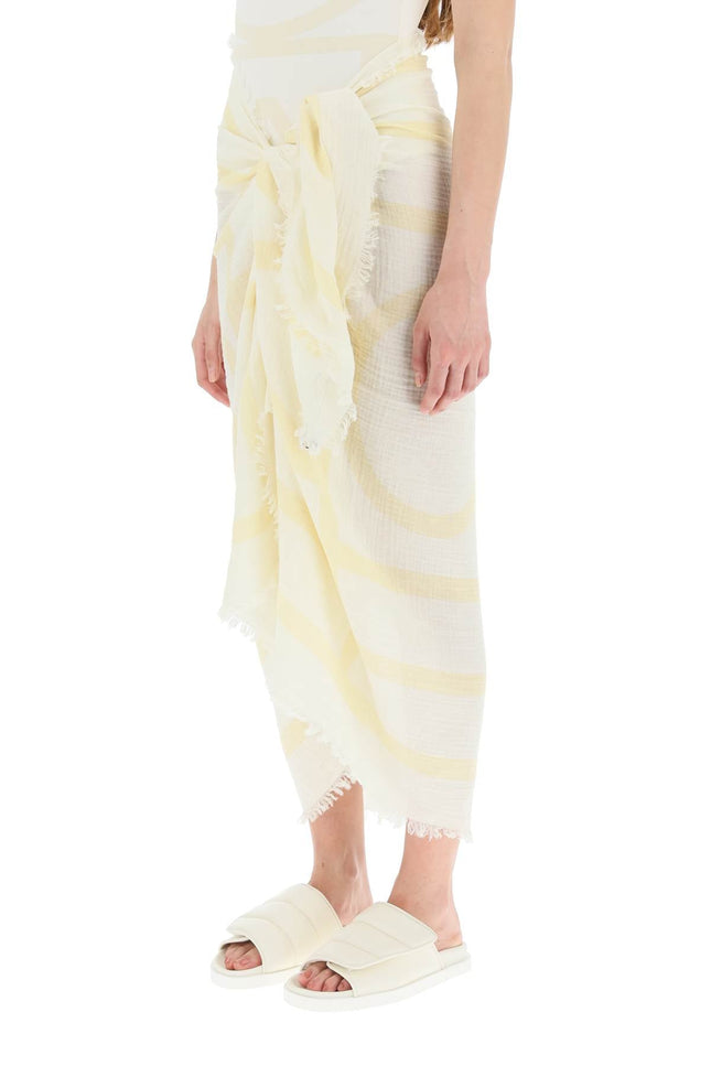 Toteme monogram beach sarong-women > clothing > beachwear & underwear-Toteme-os-Neutro-Urbanheer