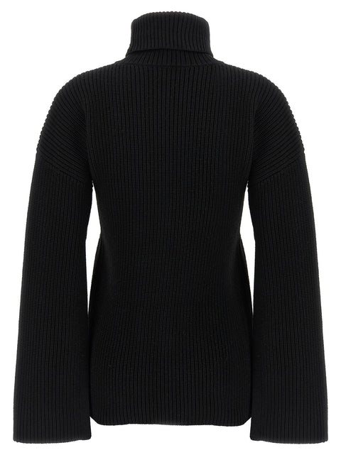 Toteme Ribbed Wool Turtleneck Sweater