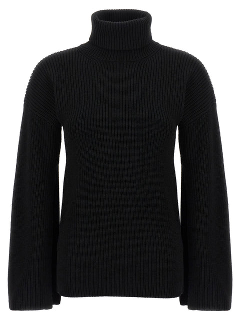 Toteme Ribbed Wool Turtleneck Sweater