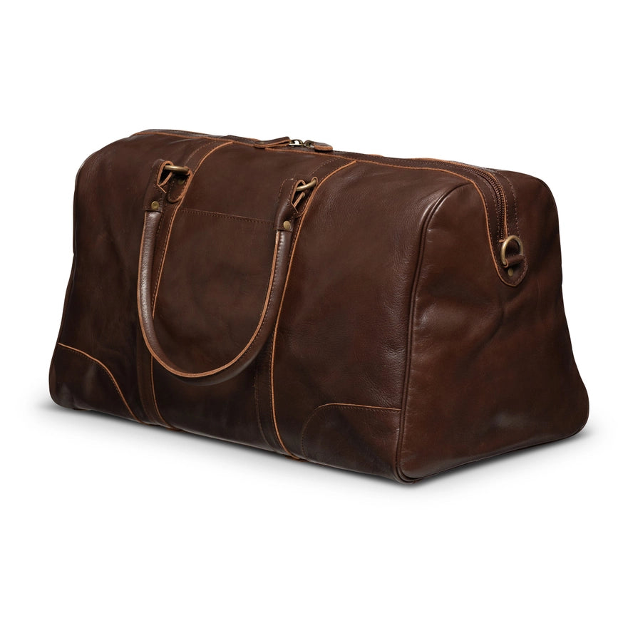 Tourist Leather Duffle 21" Antique Brown-Bags-Hides-21 x 12 x 12 in (53.3 x 30.5 x 30.5 cm)-Antique Brown-Urbanheer