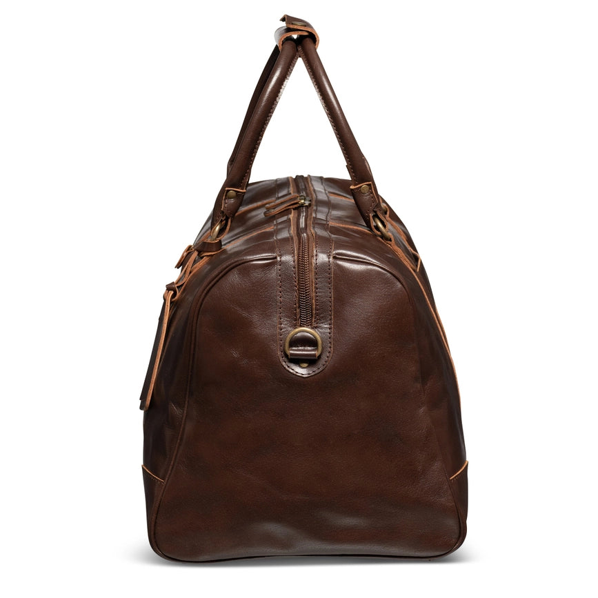 Tourist Leather Duffle 21" Antique Brown-Bags-Hides-21 x 12 x 12 in (53.3 x 30.5 x 30.5 cm)-Antique Brown-Urbanheer