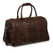 Tourist Leather Duffle 21" Antique Brown-Bags-Hides-21 x 12 x 12 in (53.3 x 30.5 x 30.5 cm)-Antique Brown-Urbanheer