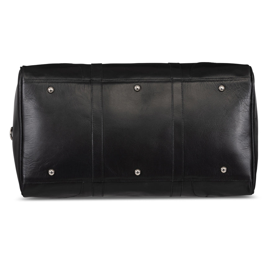 Tourist Leather Duffle 21" Black-Bags-Hides-21 x 12 x 12 in (53.3 x 30.5 x 30.5 cm)-Black-Urbanheer