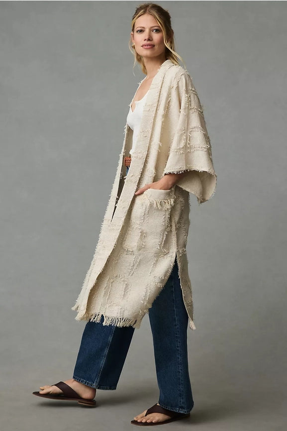 Treasure Long Jacket-Jacket-SAACHI-Ivory Silve-Urbanheer