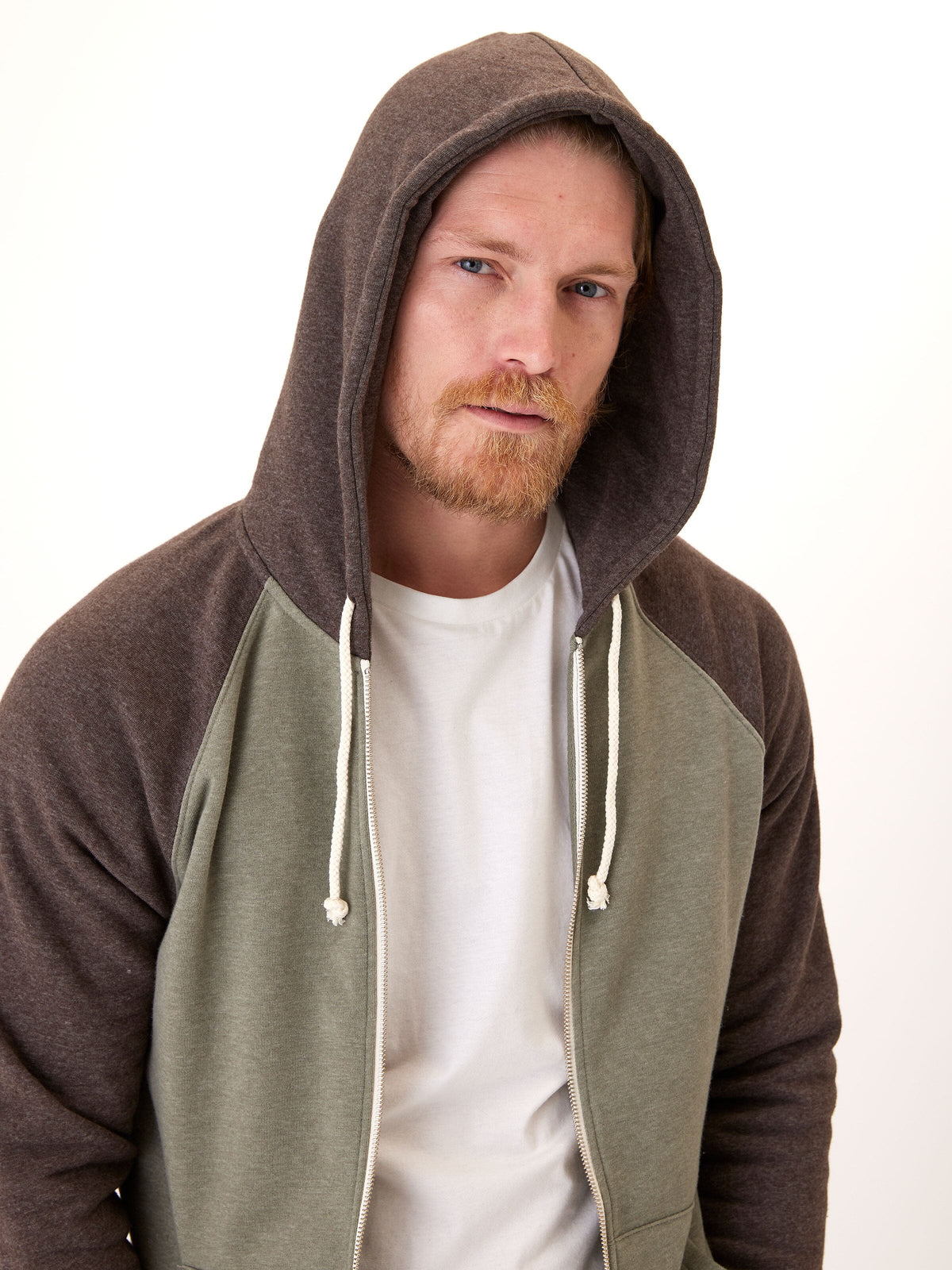 Triblend Raglan Colorblock Zip Fleece Hoodie from Threads 4 Thought ...