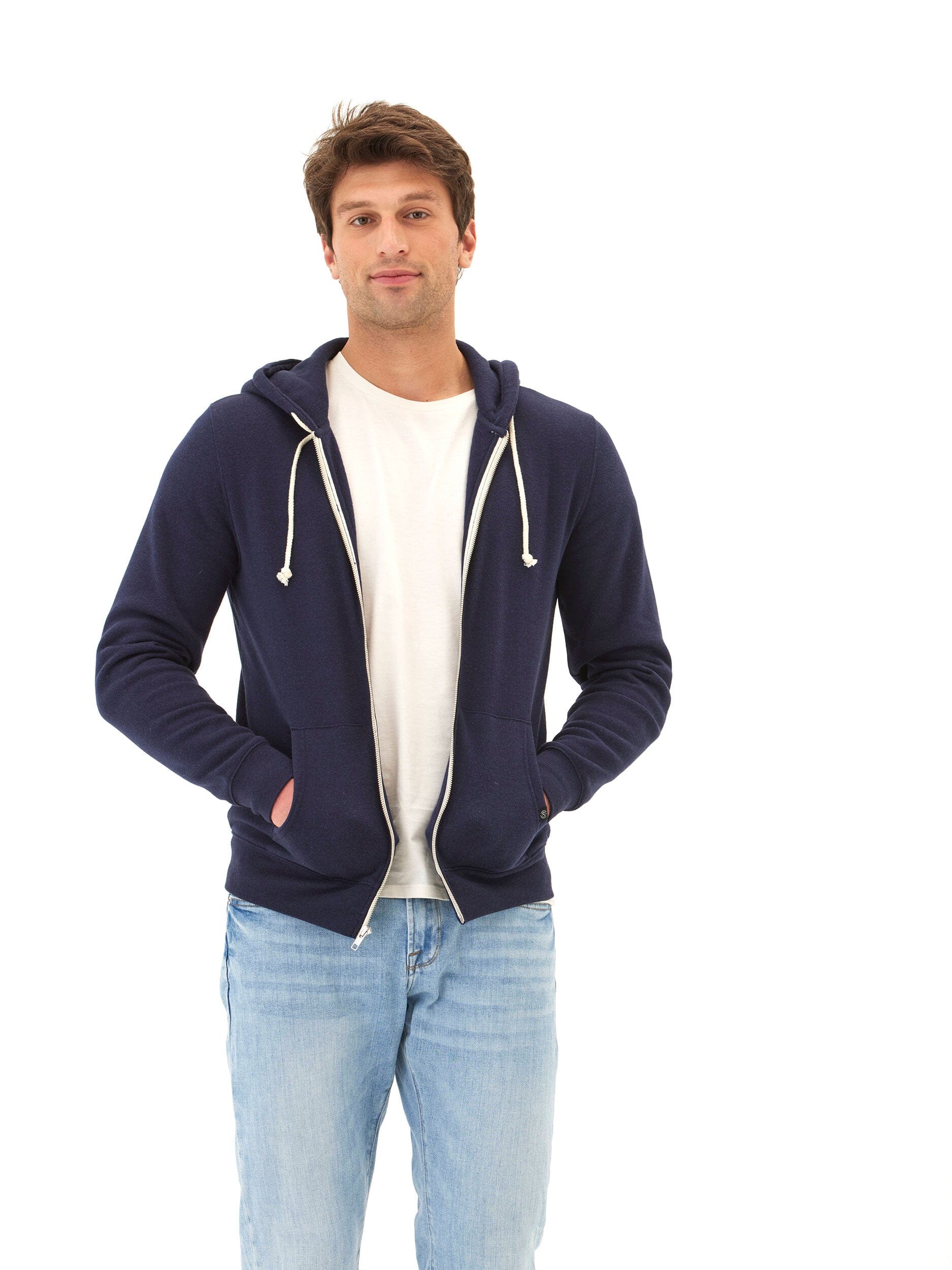 Triblend Zip Fleece Hoodie