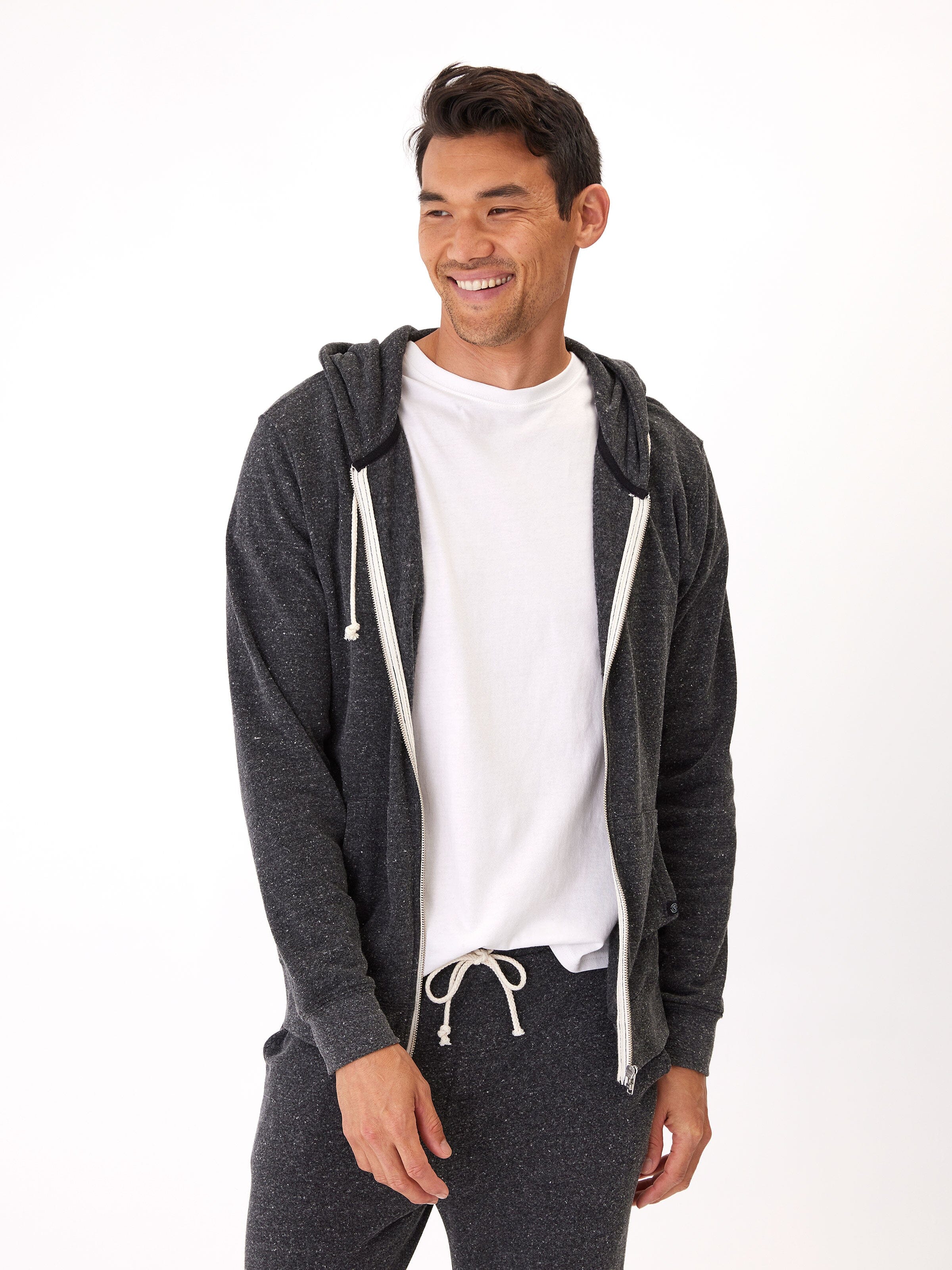 Triblend Zip Fleece Hoodie