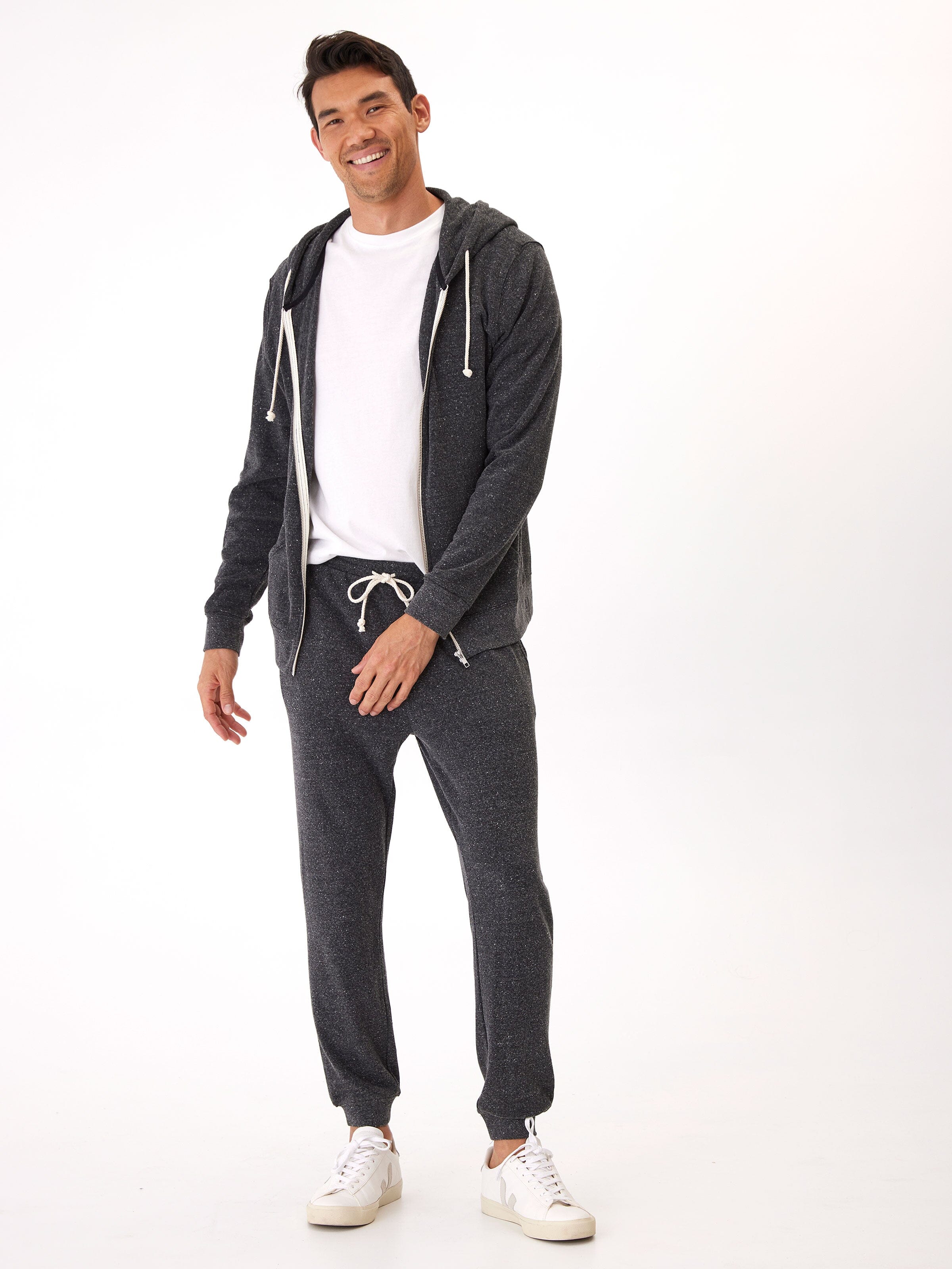 Triblend Zip Fleece Hoodie