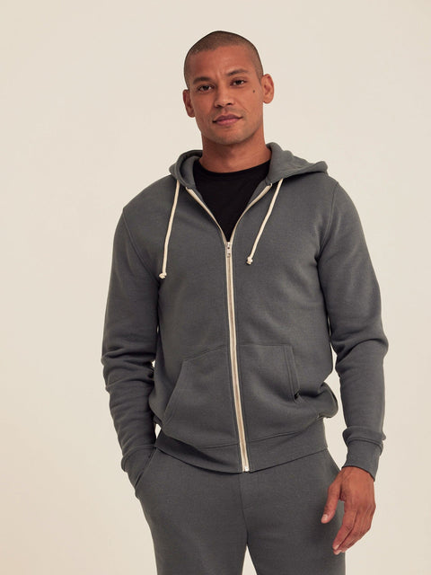 Triblend Zip Fleece Hoodie