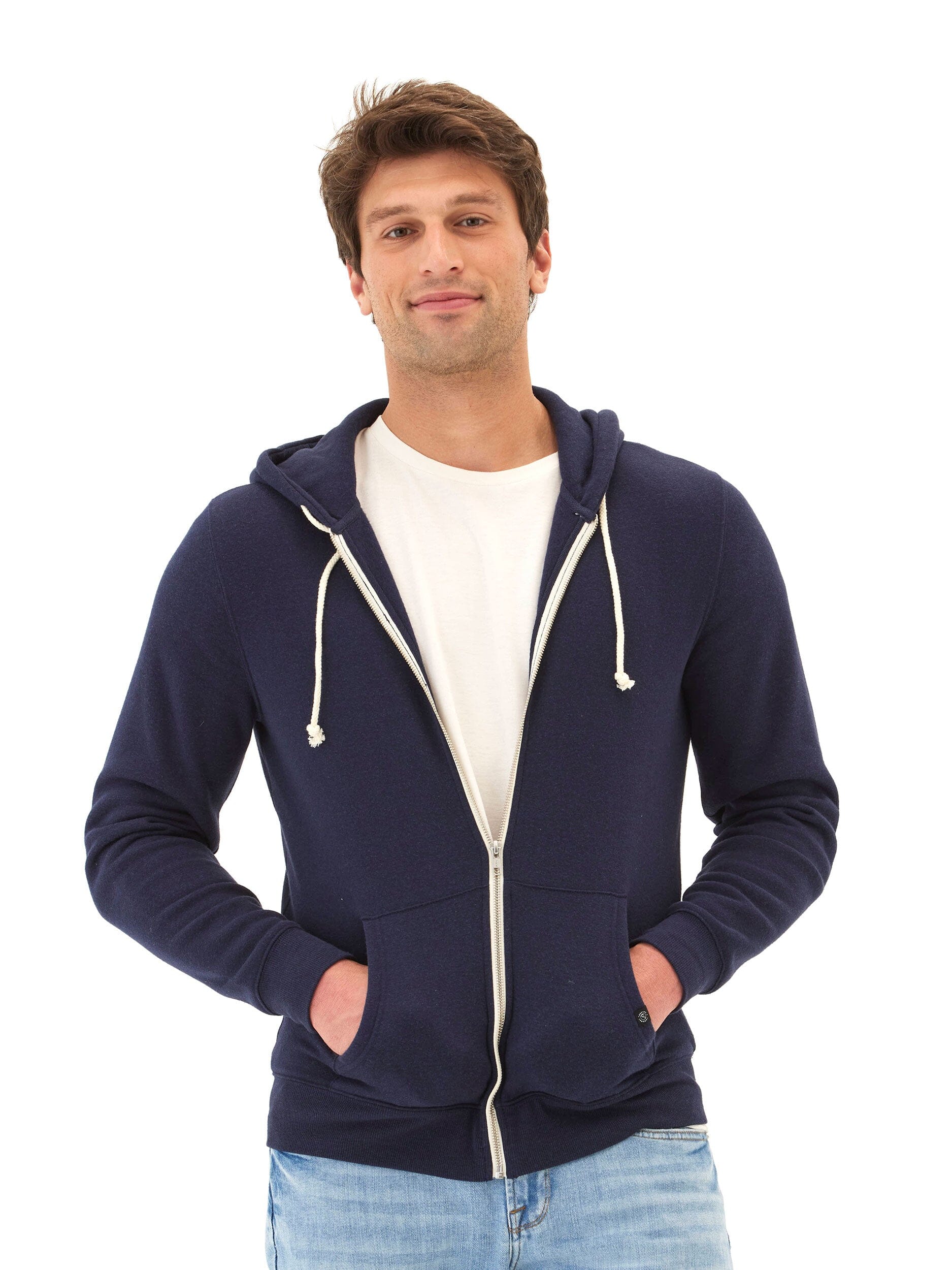 Triblend Zip Fleece Hoodie