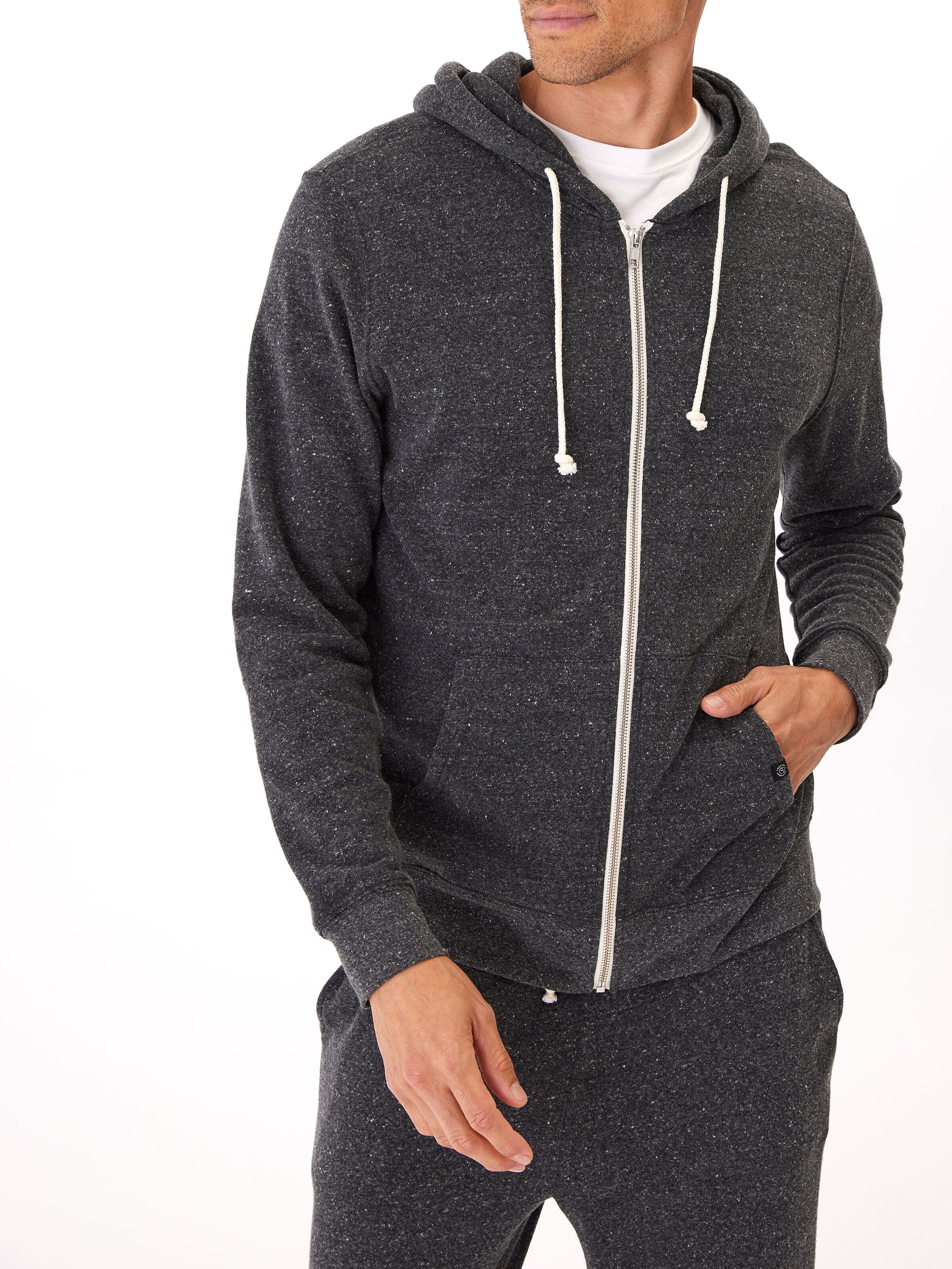 Triblend Zip Fleece Hoodie