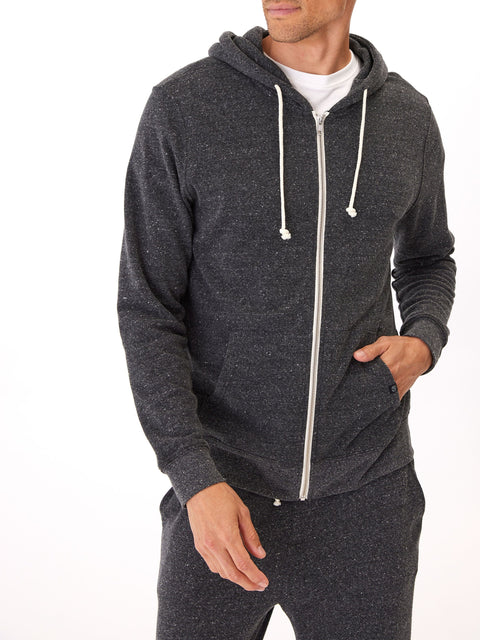 Triblend Zip Fleece Hoodie