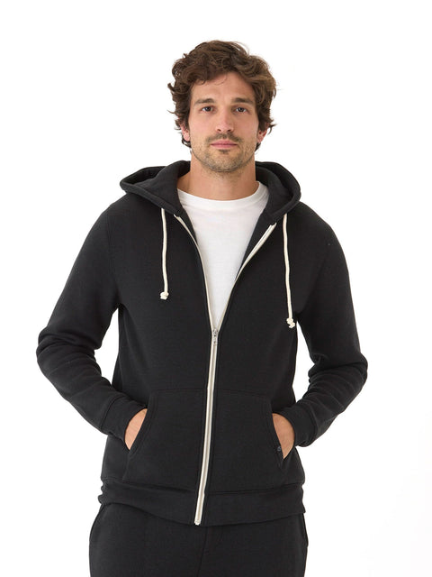 Triblend Zip Fleece Hoodie