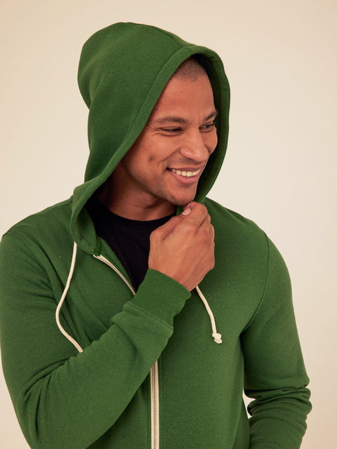 Triblend Zip Fleece Hoodie