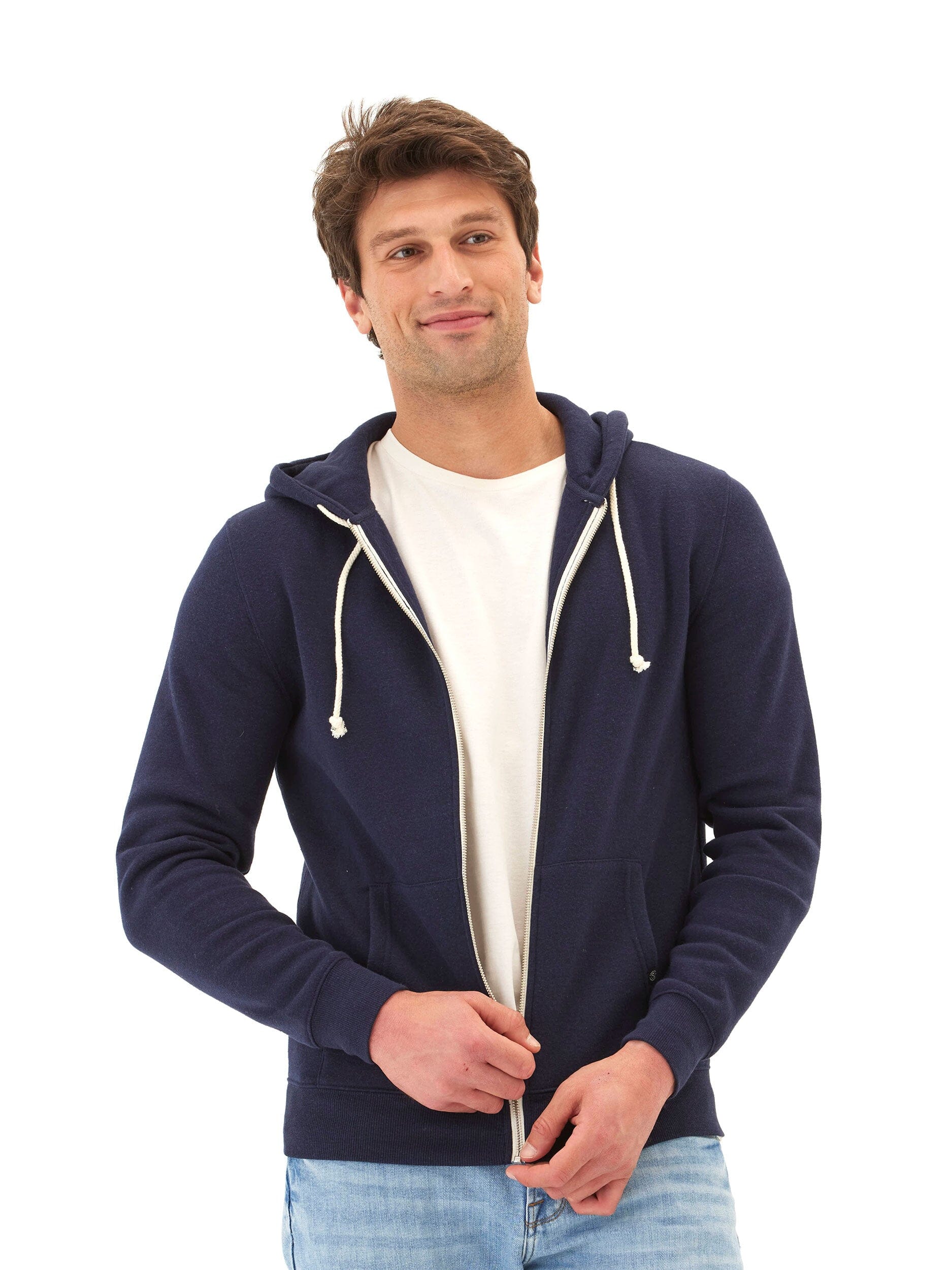 Triblend Zip Fleece Hoodie