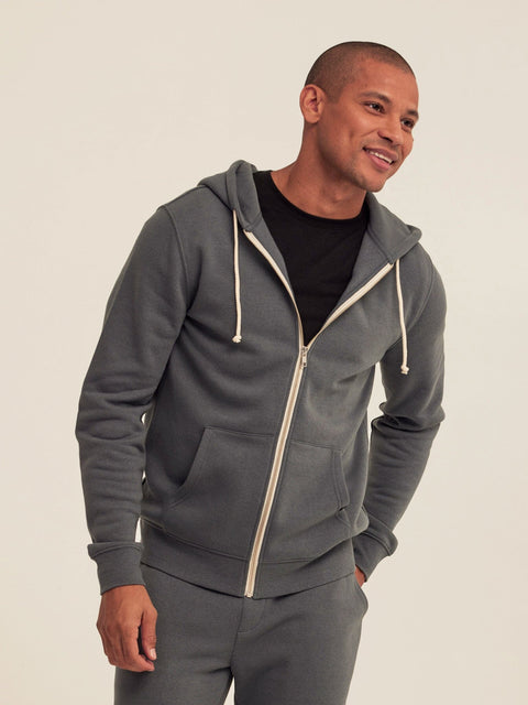 Triblend Zip Fleece Hoodie