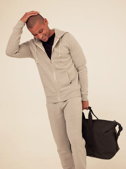Triblend Zip Fleece Hoodie