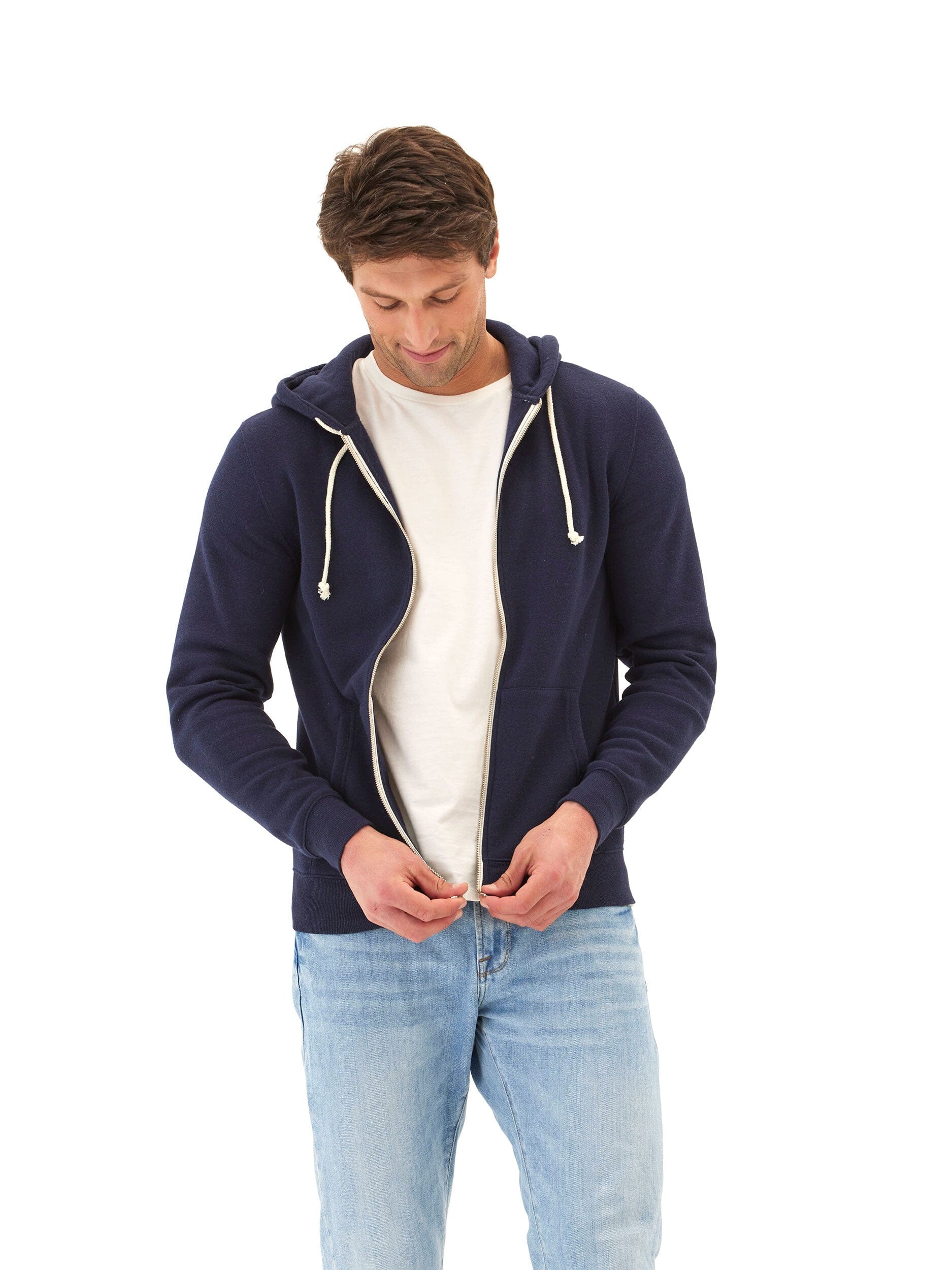 Triblend Zip Fleece Hoodie