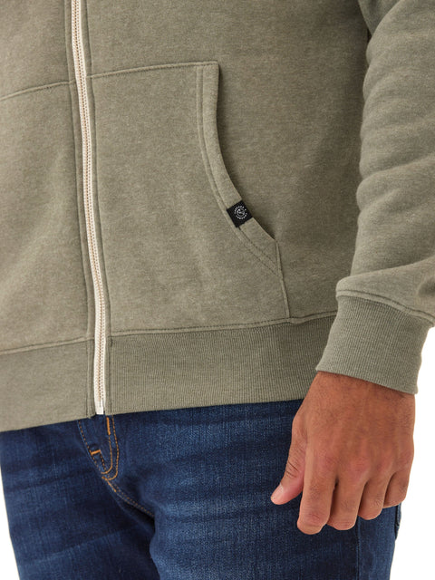 Triblend Zip Fleece Hoodie