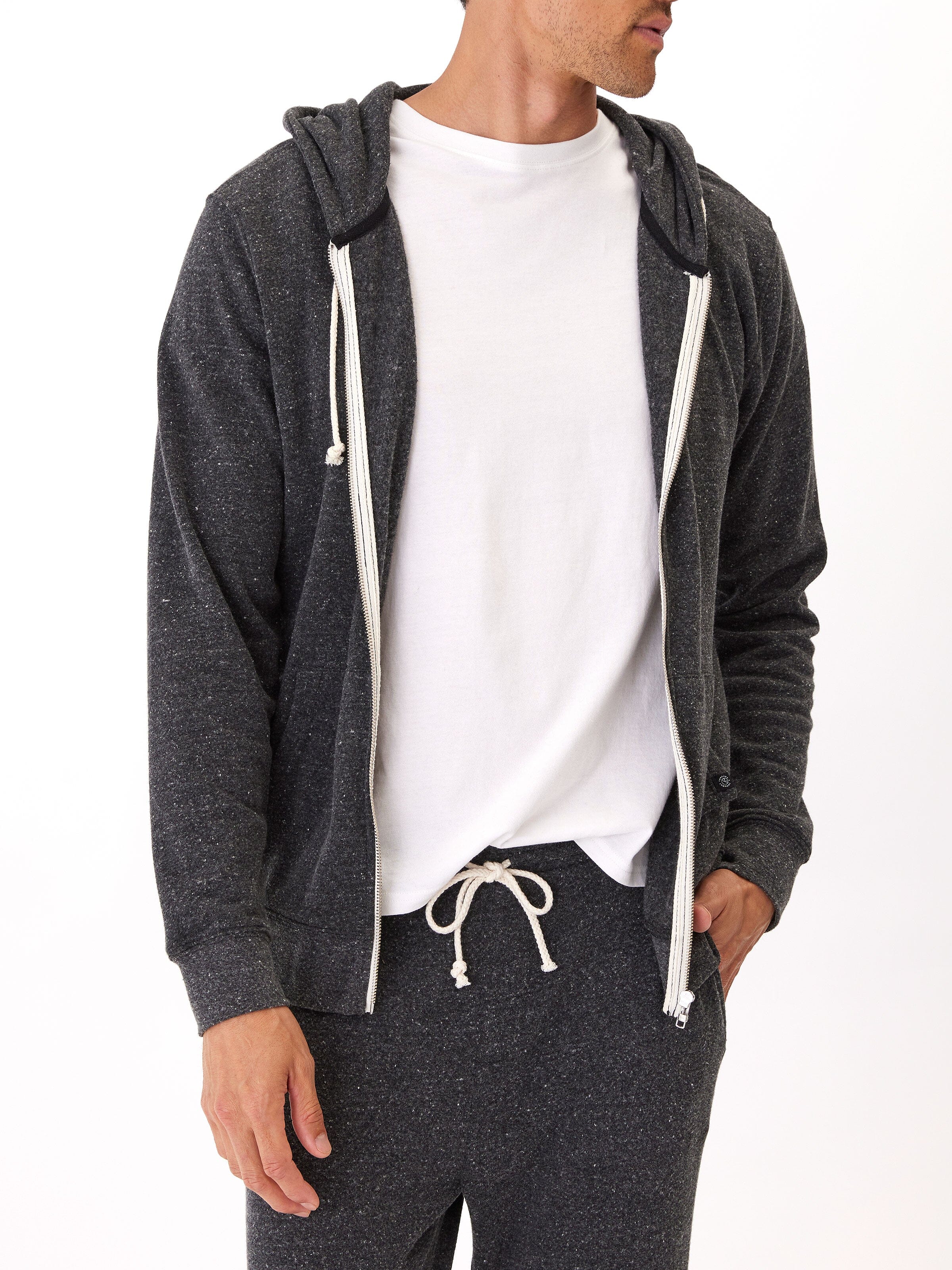 Triblend Zip Fleece Hoodie