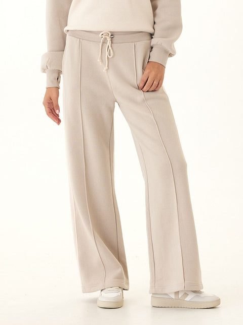 Tricia Triblend Fleece Colorblock Wide Leg Pant
