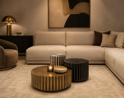Trio Fluted Coffee Table Set
