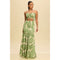 Tropical Leaves Katia Scrunch Maxi Dress GREEN-Dress-Luxxel-S-Urbanheer