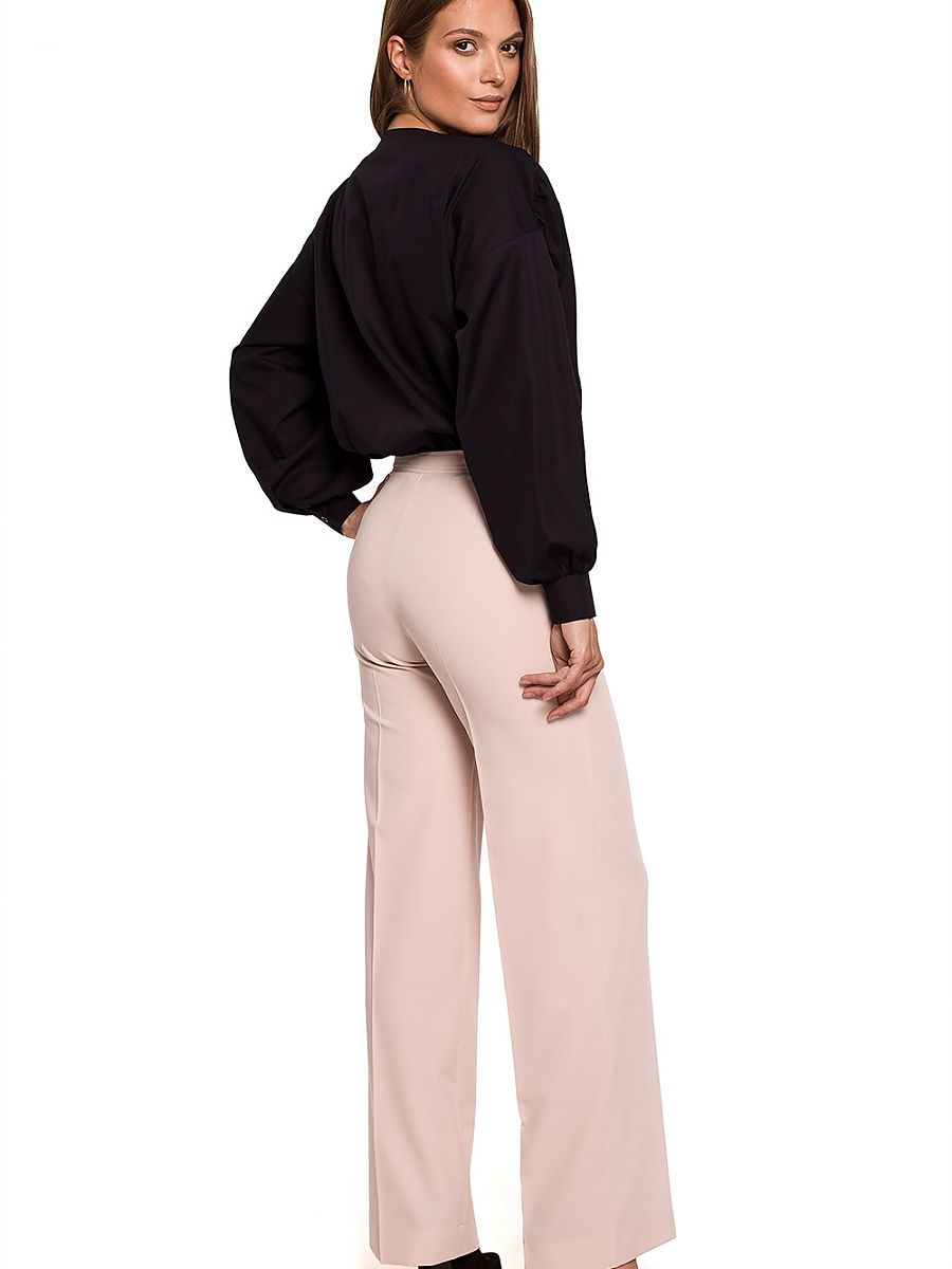 Trousers women outfit 158103 Makover-Casual Pants for Women-Makover-beige-L-Urbanheer