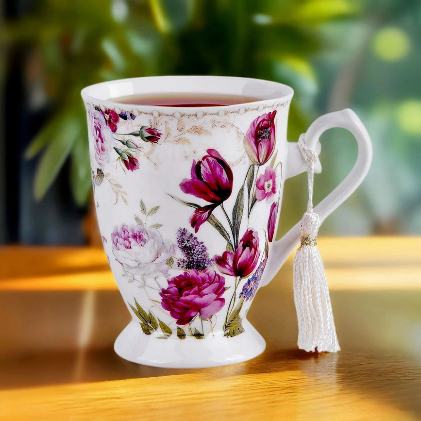 Tulip Tea/Coffee Tall Mug in Gift Box-Mug-STP-3.07 x 4.1" (7.8 x 10.5 cm)-Urbanheer