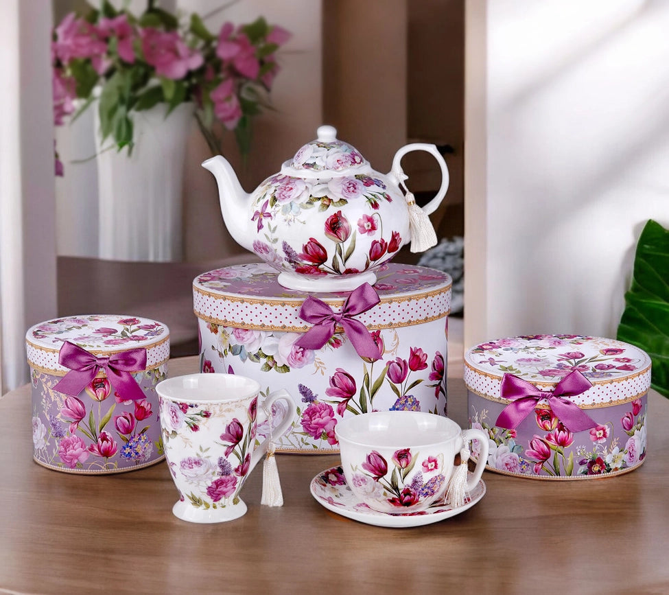 Tulip Tea/Coffee Tall Mug in Gift Box-Mug-STP-3.07 x 4.1" (7.8 x 10.5 cm)-Urbanheer