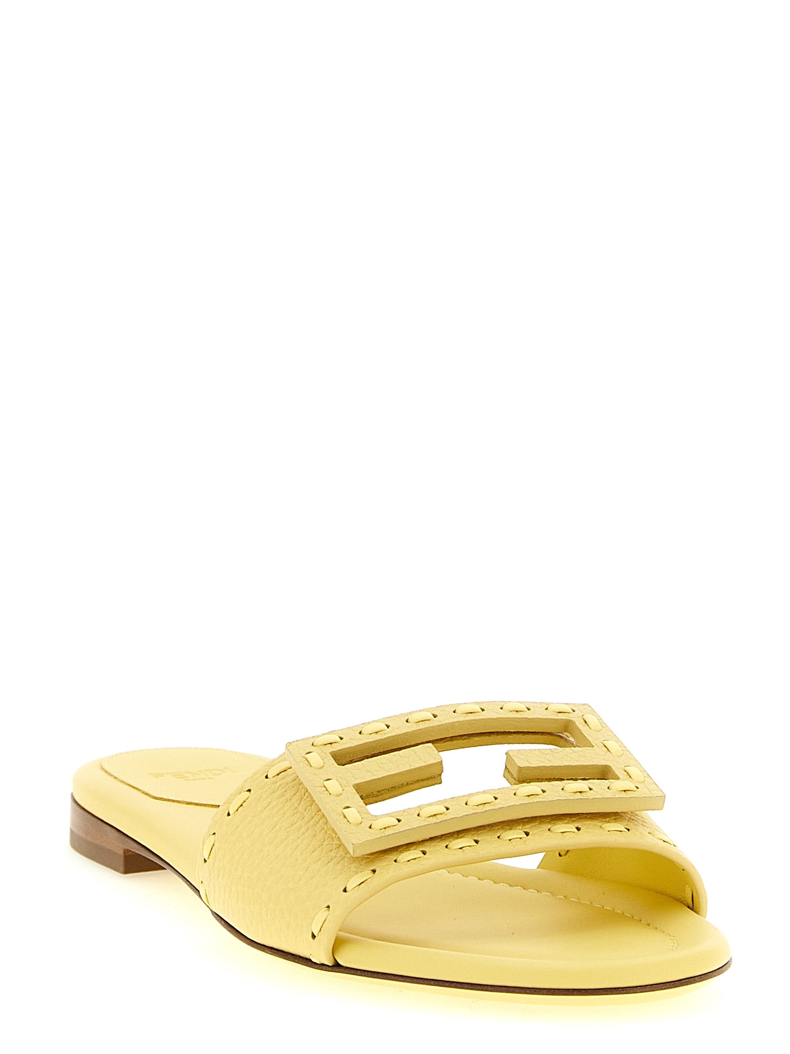 Tumbled Leather Baguette Slides Comfortable Everyday Wear