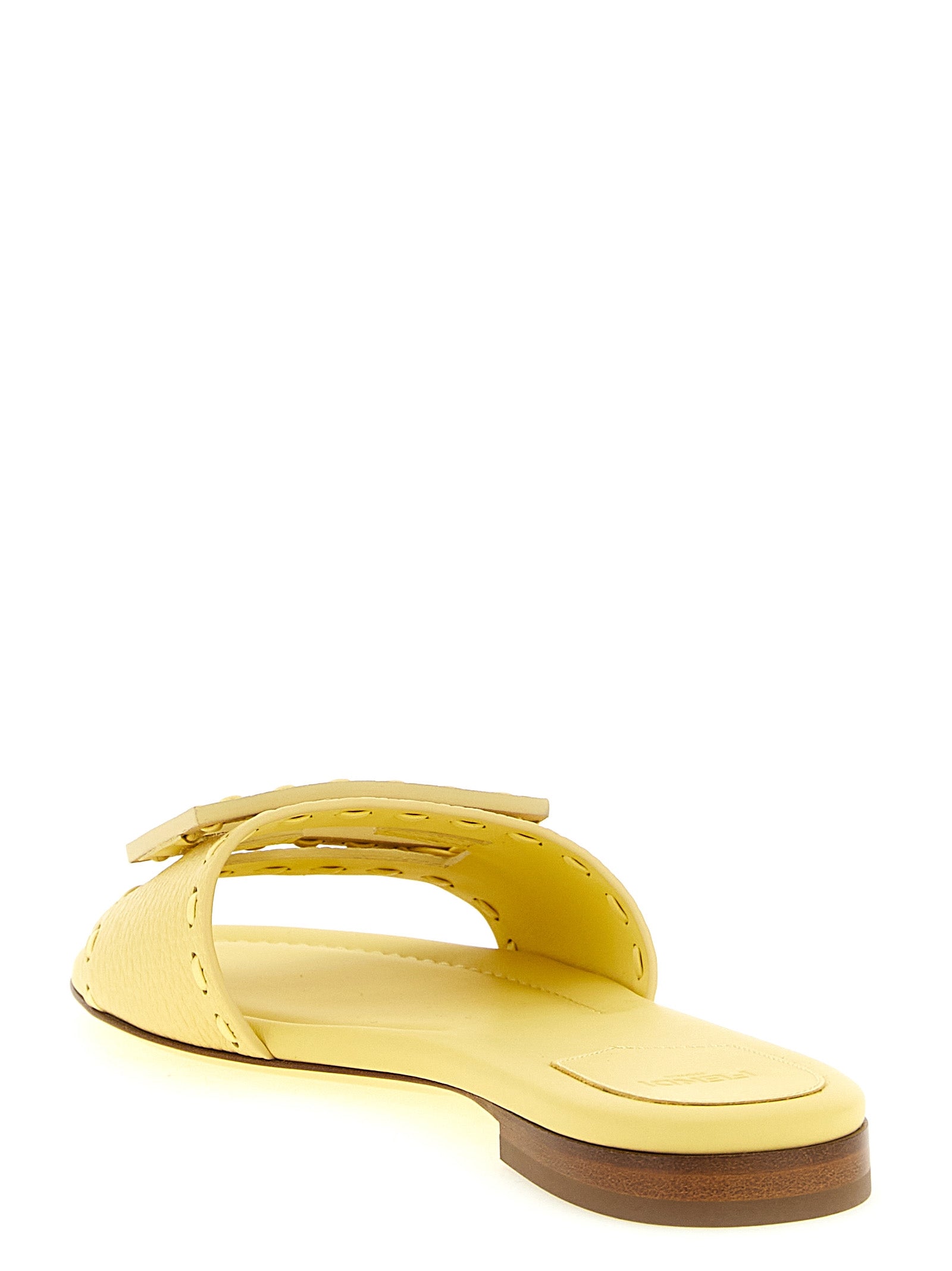 Tumbled Leather Baguette Slides Comfortable Everyday Wear