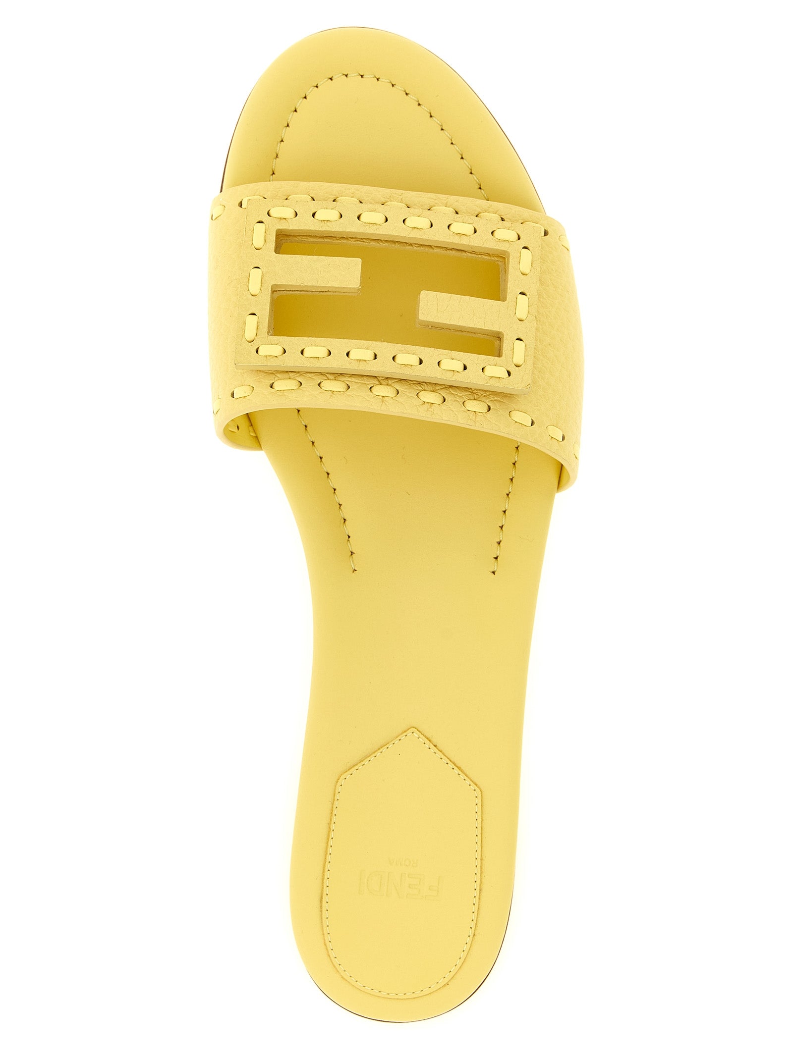 Tumbled Leather Baguette Slides Comfortable Everyday Wear