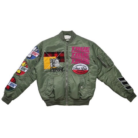 Ture Freedom Multi Patches MA-1 Jacket-Jacket-First Row-S-Olive-Urbanheer