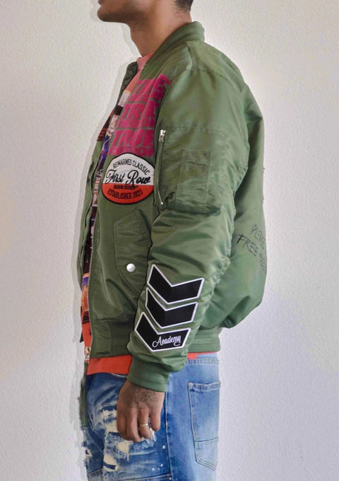 Ture Freedom Multi Patches MA-1 Jacket-Jacket-First Row-S-Olive-Urbanheer