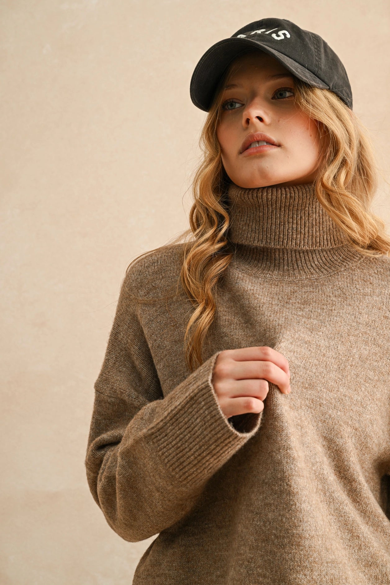 Turtle Neck Long Sleeve Sweater Top