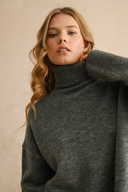 Turtle Neck Long Sleeve Sweater Top