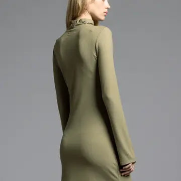 Turtle Neck Ribbed Dress - Penelope Dress