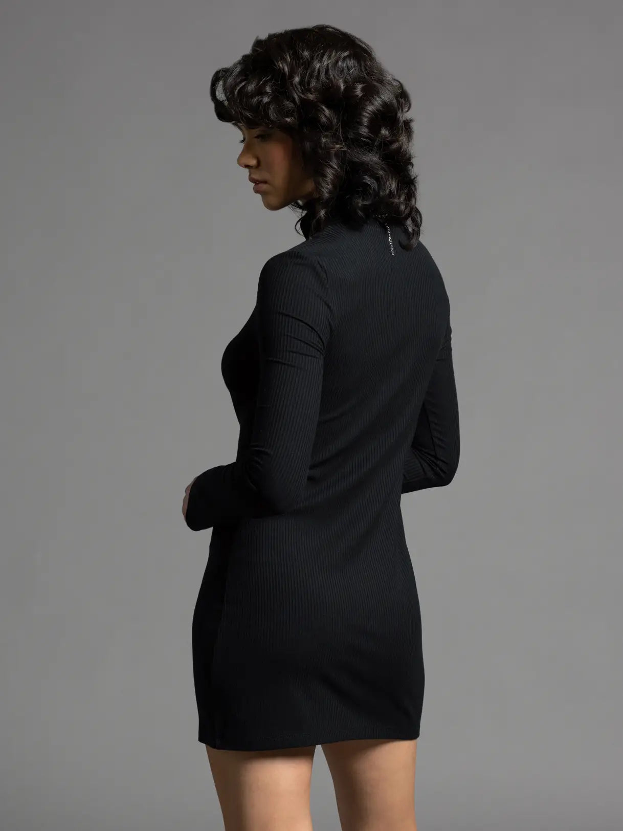 Turtleneck Ribbed Dress