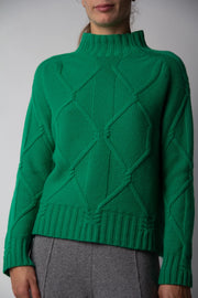 Turtleneck Sweater with Braids in Cashmere Blend Parrocchetto-Sweater-LÈMME-L-Urbanheer