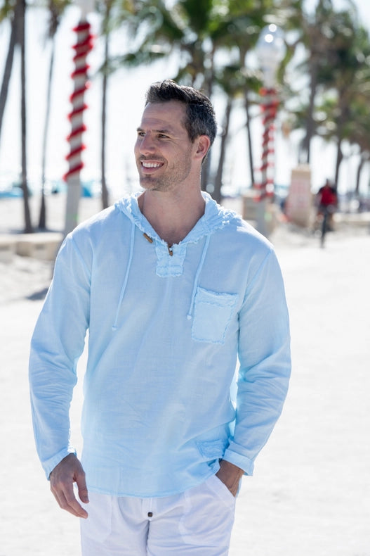 Tuscany Arctic Blue Hoodie-Hoodie-Cotton Natural-S-Urbanheer