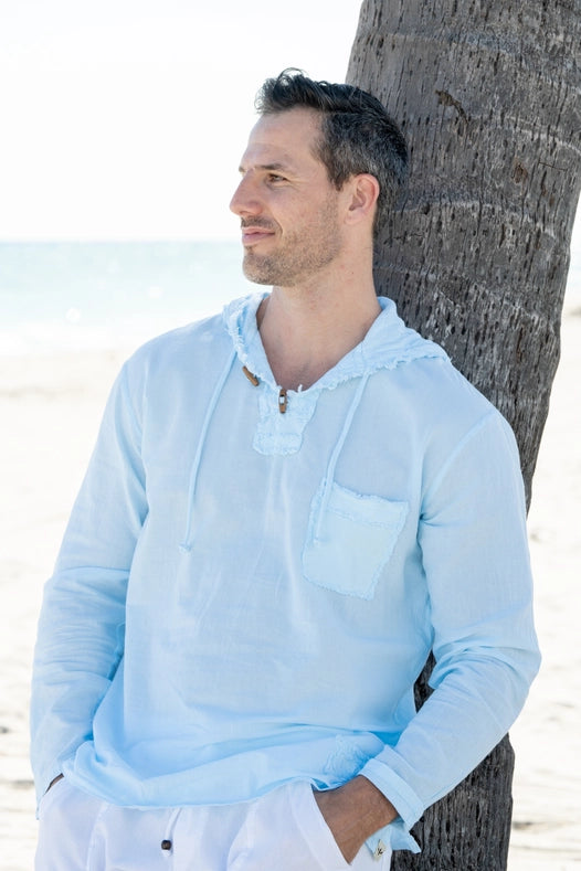 Tuscany Arctic Blue Hoodie-Hoodie-Cotton Natural-S-Urbanheer