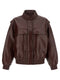 Twin Set Leather Effect Bomber Jacket