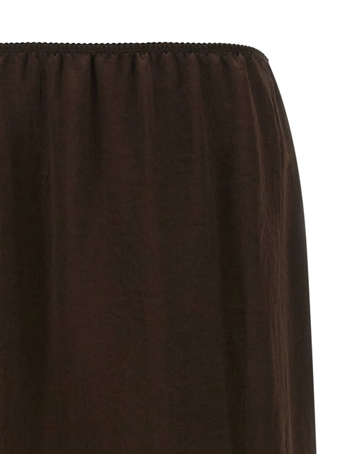Twin Set Satin Froissé And Lace Skirt